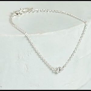 Ettika solo stone cubic zirconia silver bracelet